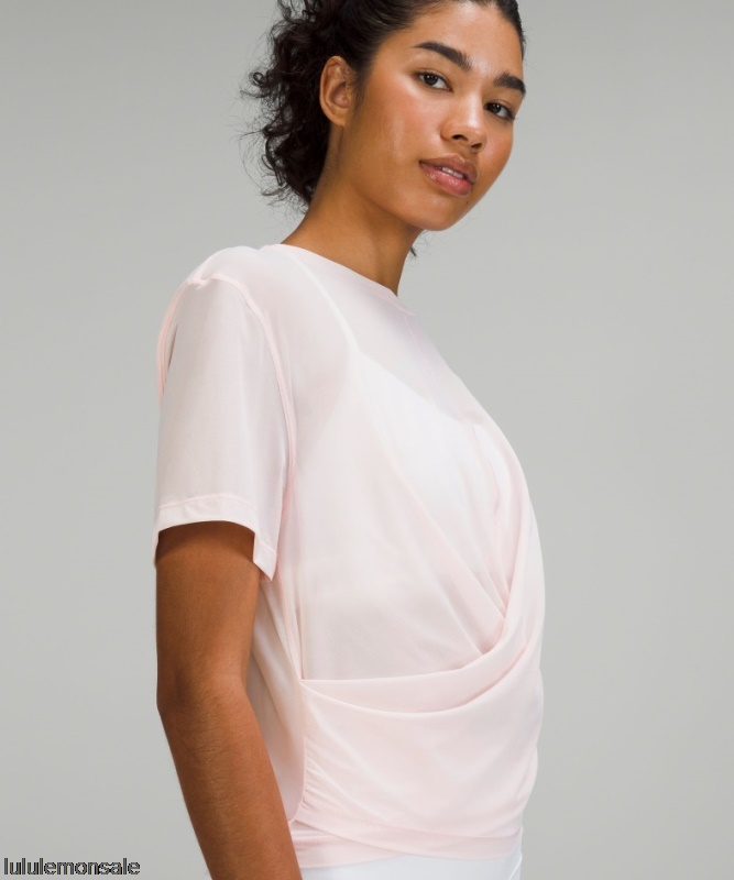Lululemon Damen DELULU303 | Leichtes Wende-Yoga-T-Shirt Aus Mesh Strawberry Milkshake